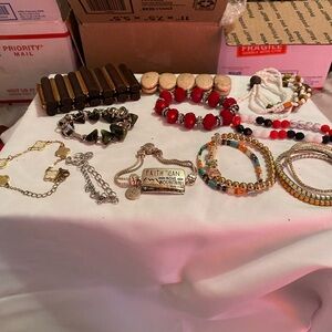 Set of 14 Bracelets- Multicolor stretch or link